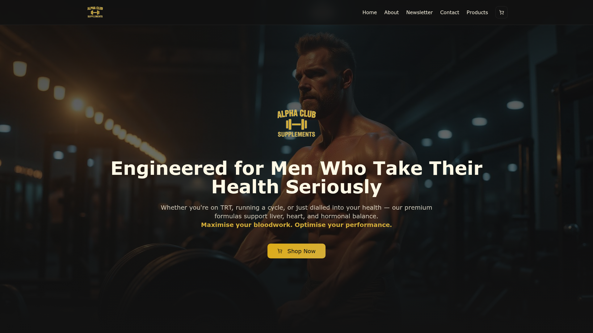 Podgląd strony Alpha Club Supps