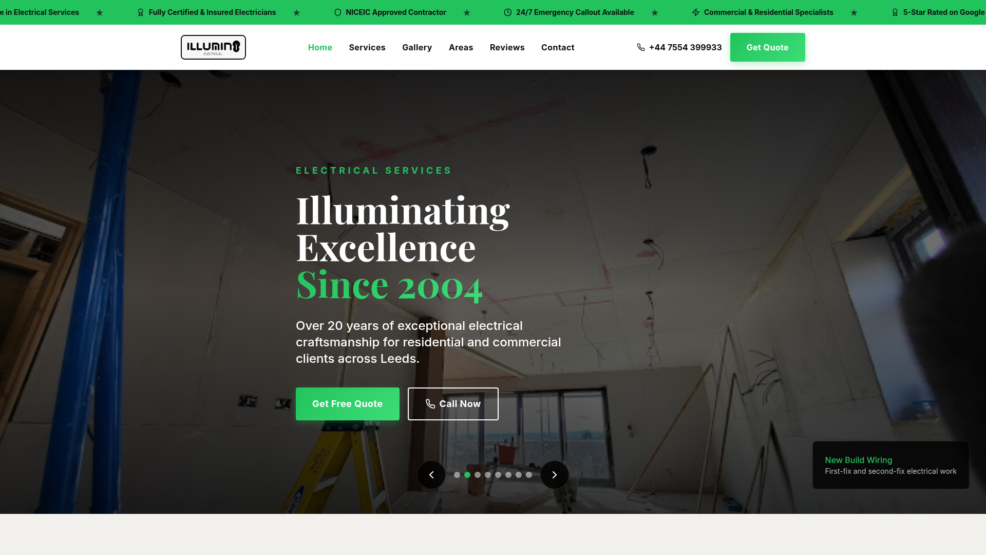 Podgląd strony Illumin8 Electrical