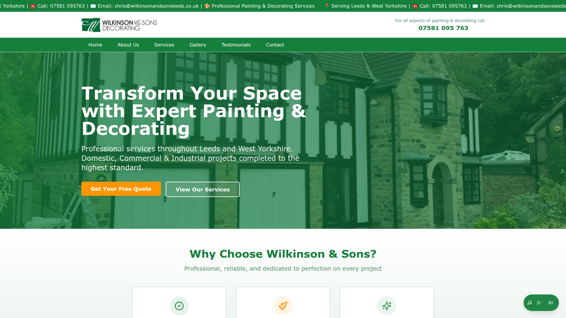 Podgląd strony Wilkinson & Sons Leeds